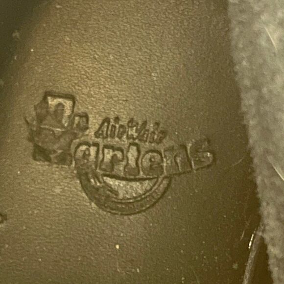 Dr. Martens Pascal Woman’s Metallic Gun mettle Combat Boots  Sz 11 Preowned - Picture 10 of 12